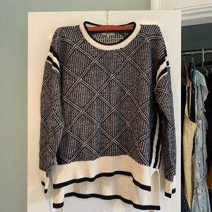 Madewell black and white oversized sweater